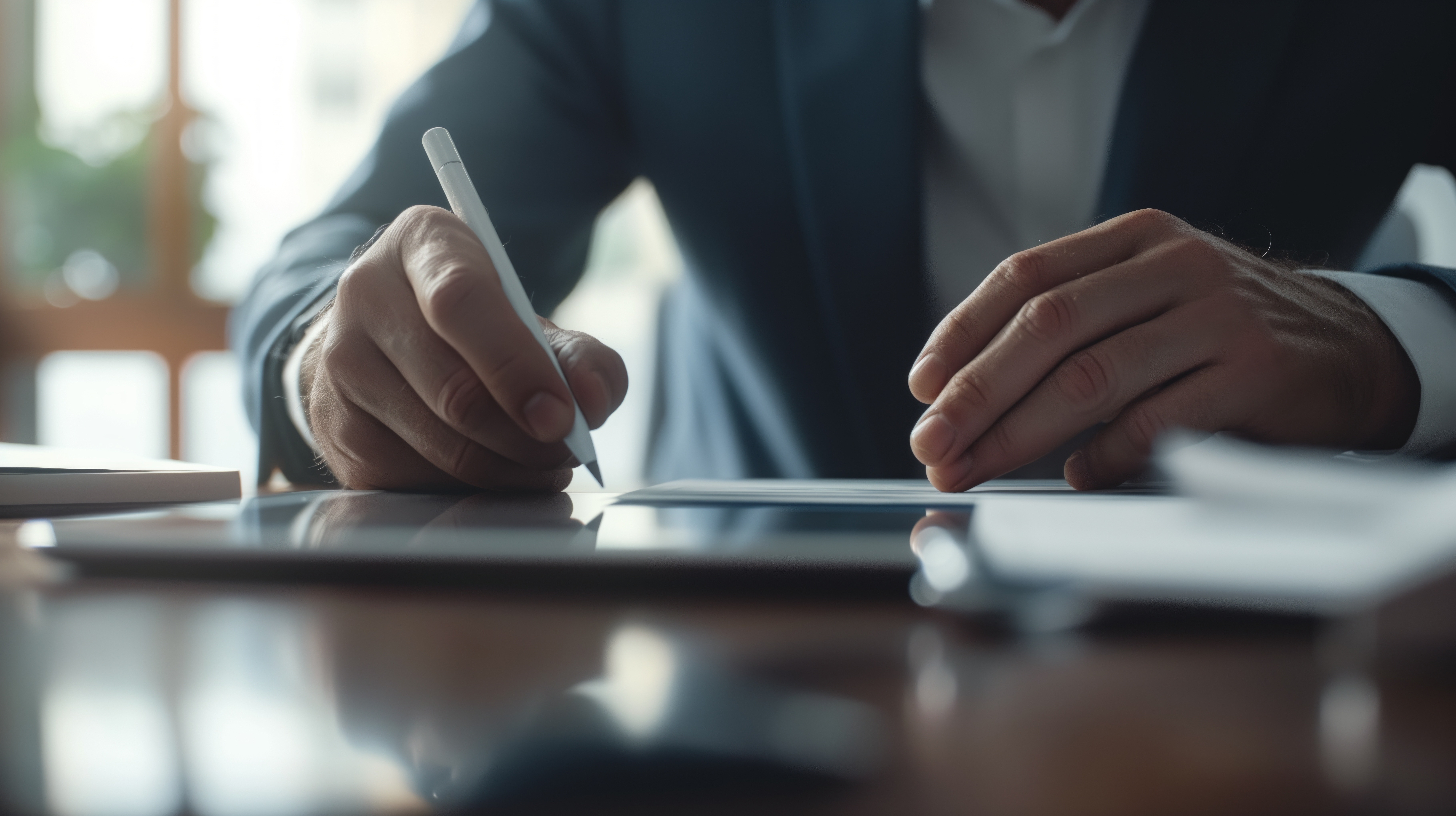 Lawyer electronically signing a subpoena